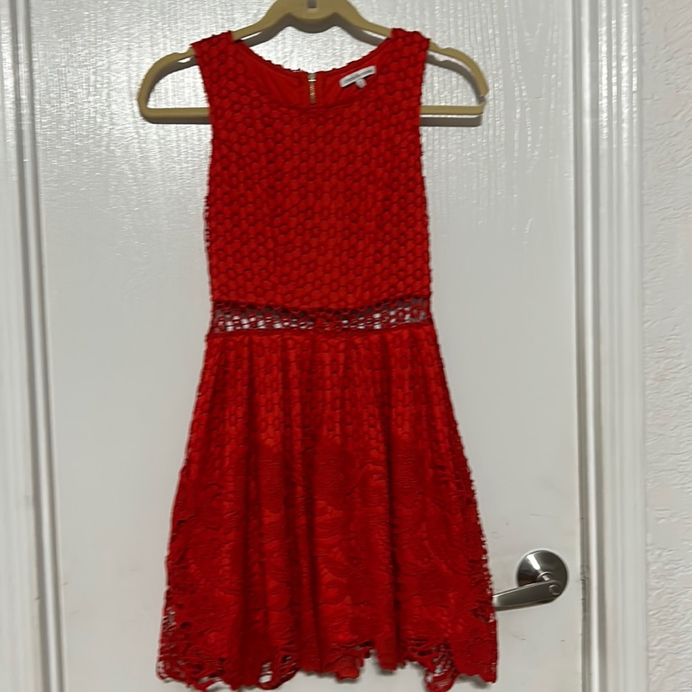 Crochet dress size s beautiful color red